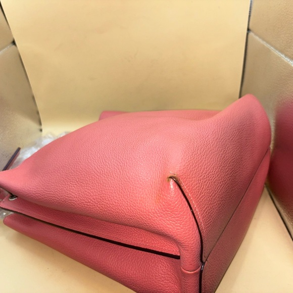 COACH Charlie  Bucket 55200 CONFETTI PINK/BRASS Salmon pink Barbie core - Picture 5 of 13